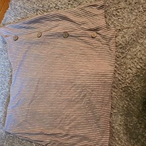 Brown striped skort